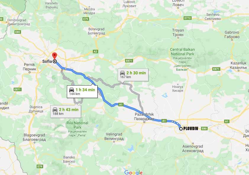 Как да стигна от Пловдив до София