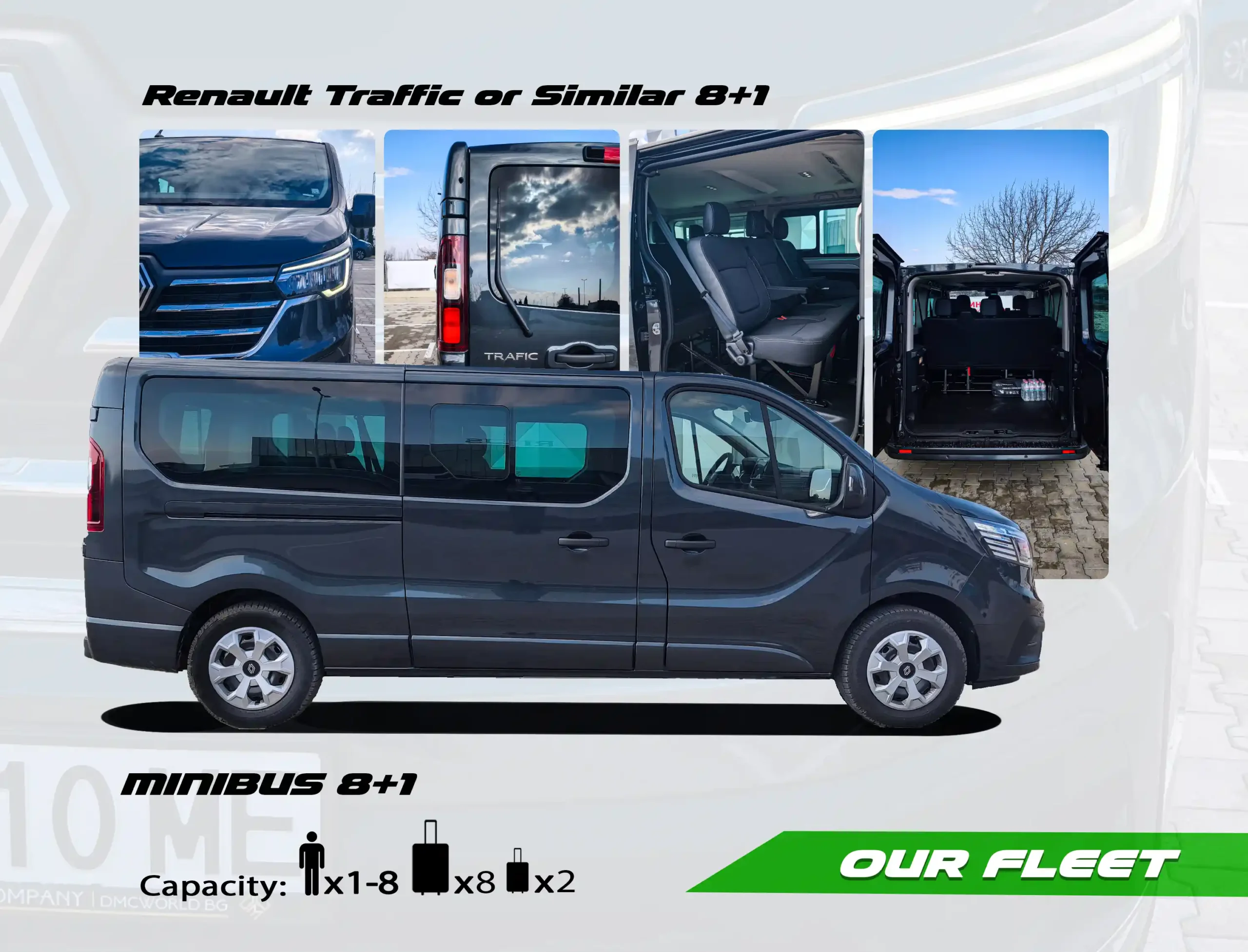 Renault Traffic 8+! minibus transfer Sofia Airport